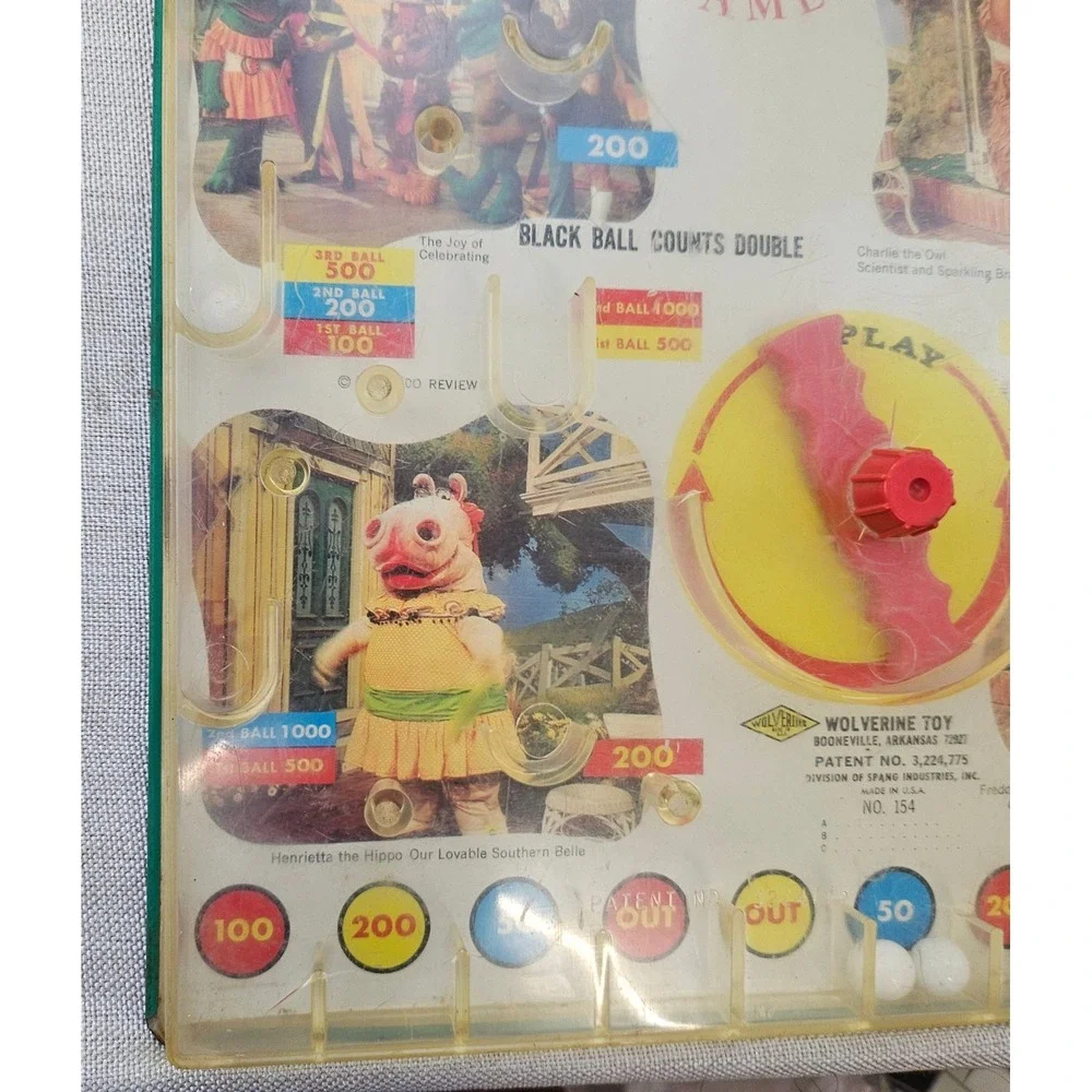 Wolverine Toy New Zoo Revue Pinball Game Kids OS Green Vintage 1970s No 154 USA